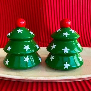 SALE!! Christmas Tree  S&P Shakers - Ceramic